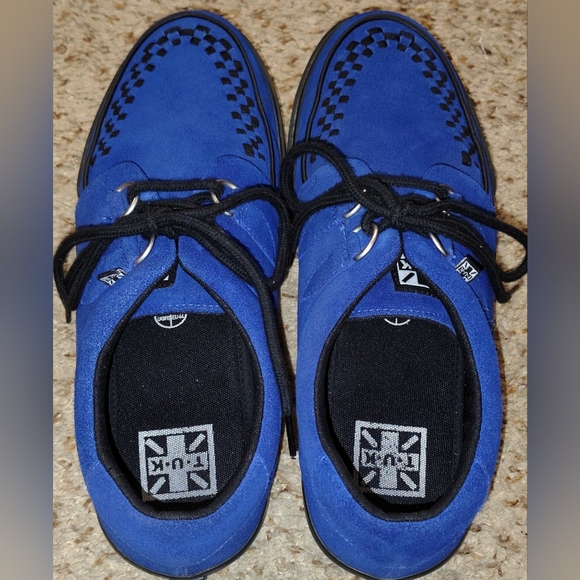 T.U.K Men's Blue Suede/Leather Shoes Size 11 - Picture 3 of 7